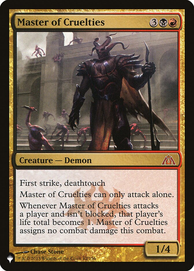 Master of Cruelties — The List DGM-82/5581