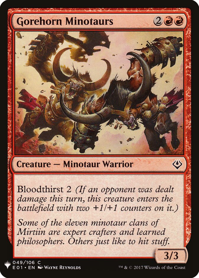 Gorehorn Minotaurs — The List E01-49/5581