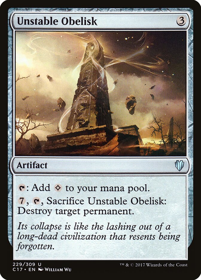 Unstable Obelisk — Commander 2017 229/309