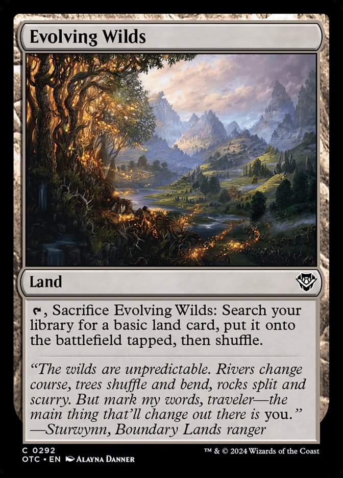 Evolving Wilds — Outlaws of Thunder Junction Commander 292/342