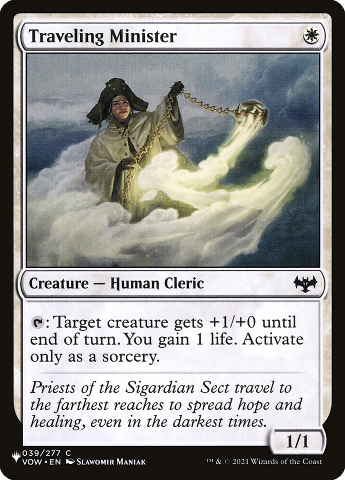 Traveling Minister — The List VOW-39/5581