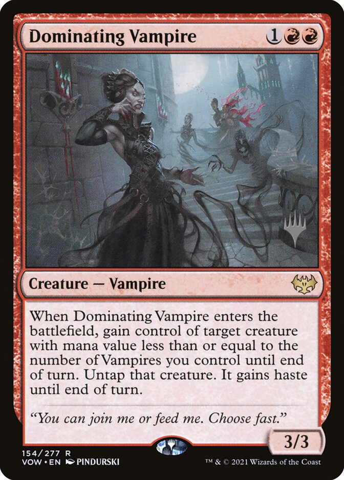 Dominating Vampire — Innistrad: Crimson Vow Promos 154p/121
