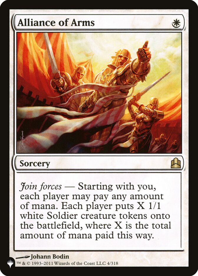 Alliance of Arms — The List CMD-4/5581