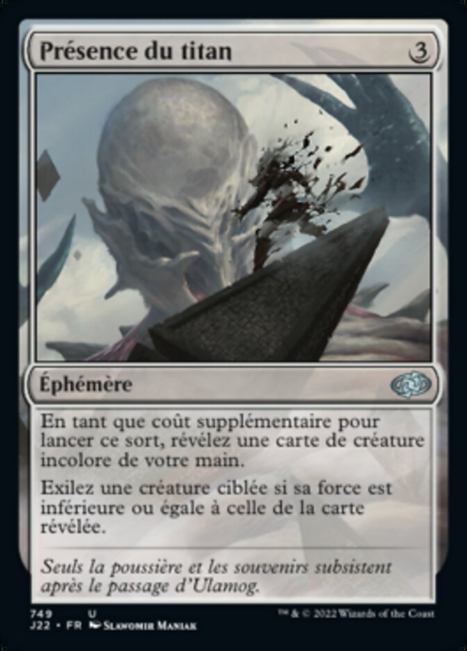 Présence du titan — Jumpstart 2022 749/835