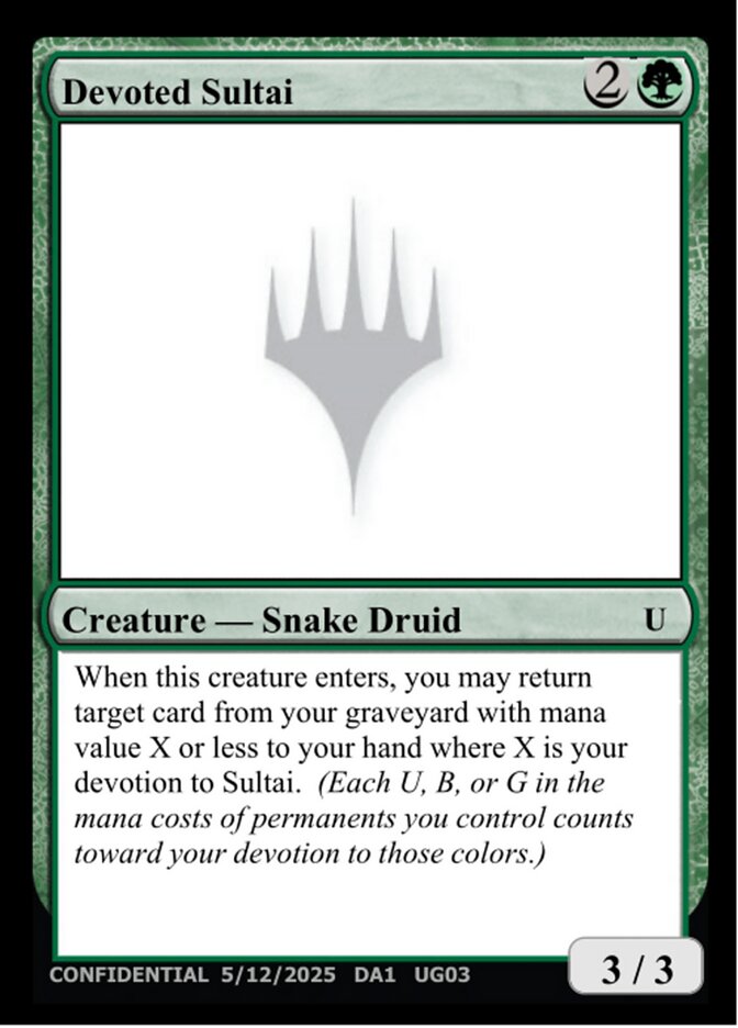 Devoted Sultai — Unknown Event UG03/512