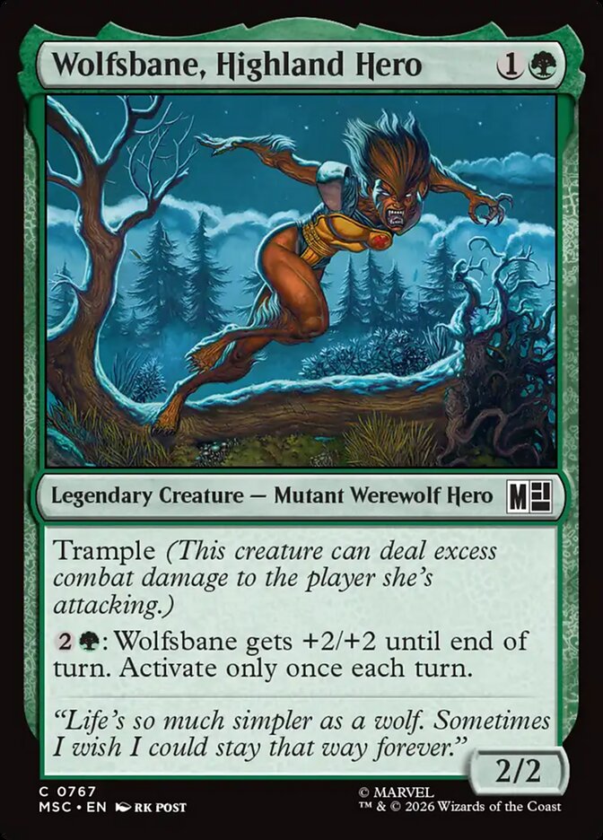 Wolfsbane, Highland Hero — Marvel Super Heroes Commander 767/866