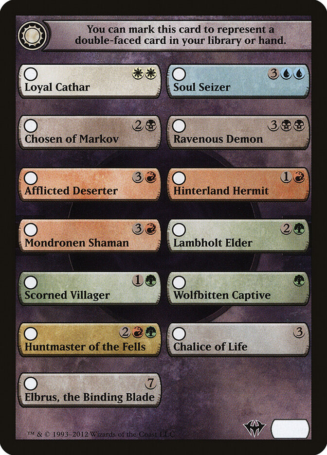 Dark Ascension Checklist — Dark Ascension Tokens 4/4