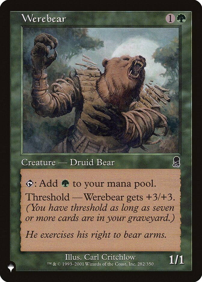 Werebear — The List ODY-282/5581