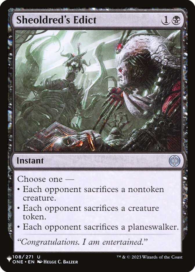 Sheoldred's Edict — The List ONE-108/5581
