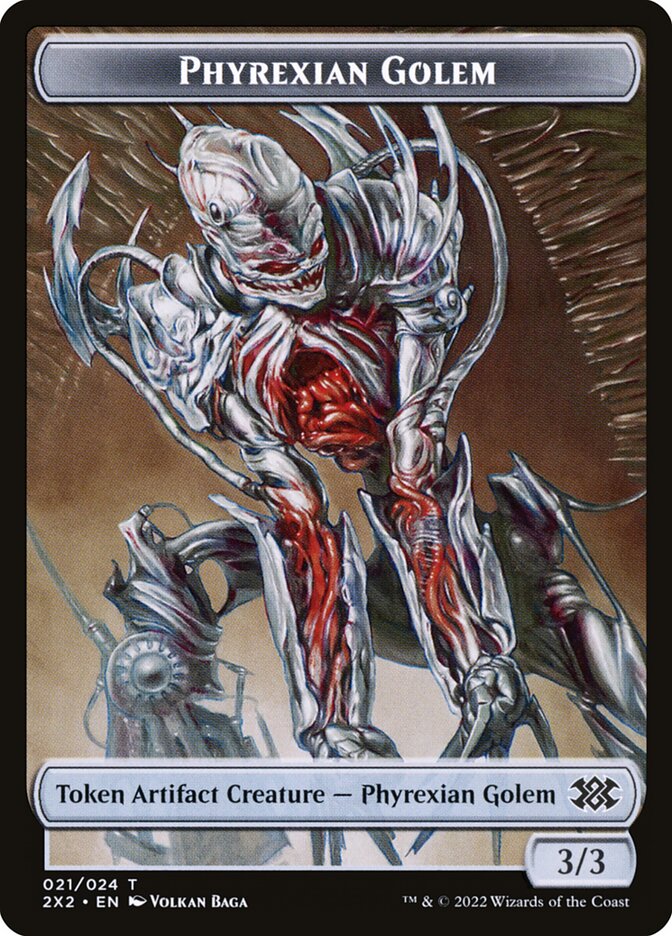 Phyrexian Golem — Double Masters 2022 Tokens 21/24