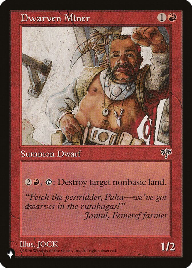 Dwarven Miner — The List MIR-169/5581