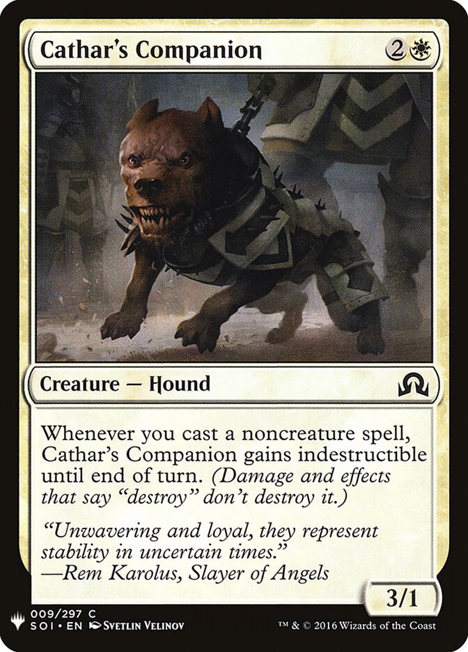 Cathar's Companion — The List SOI-9/5581