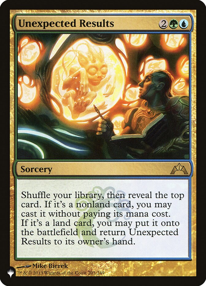 Unexpected Results — The List GTC-203/5581