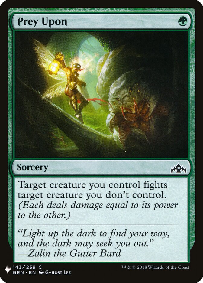 Prey Upon — The List GRN-143/5581