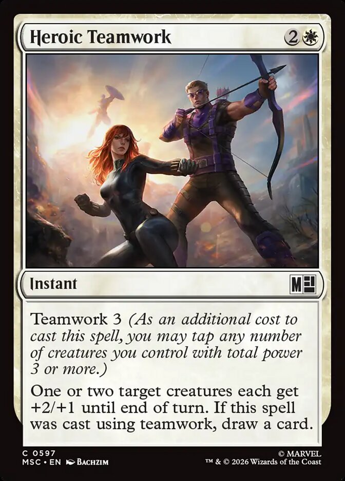 Heroic Teamwork — Marvel Super Heroes Commander 597/866