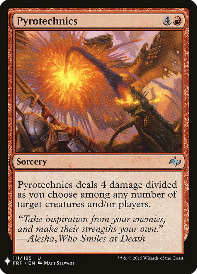 Pyrotechnics — The List FRF-111/5581