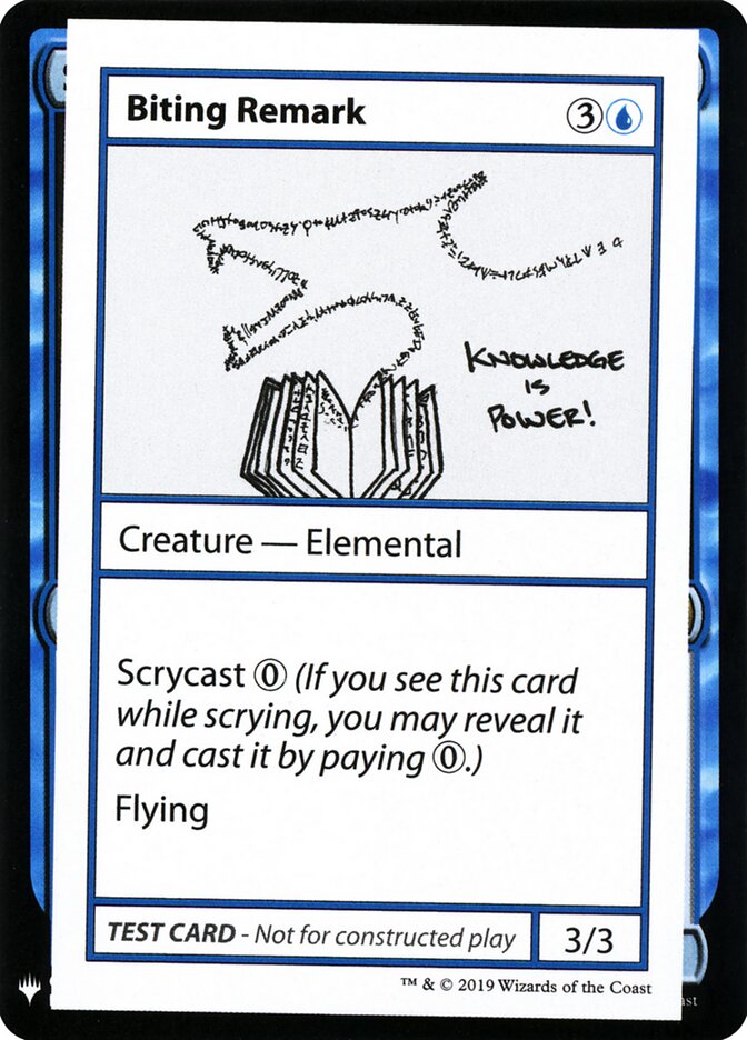 Biting Remark — Mystery Booster Playtest Cards 2019 17/121