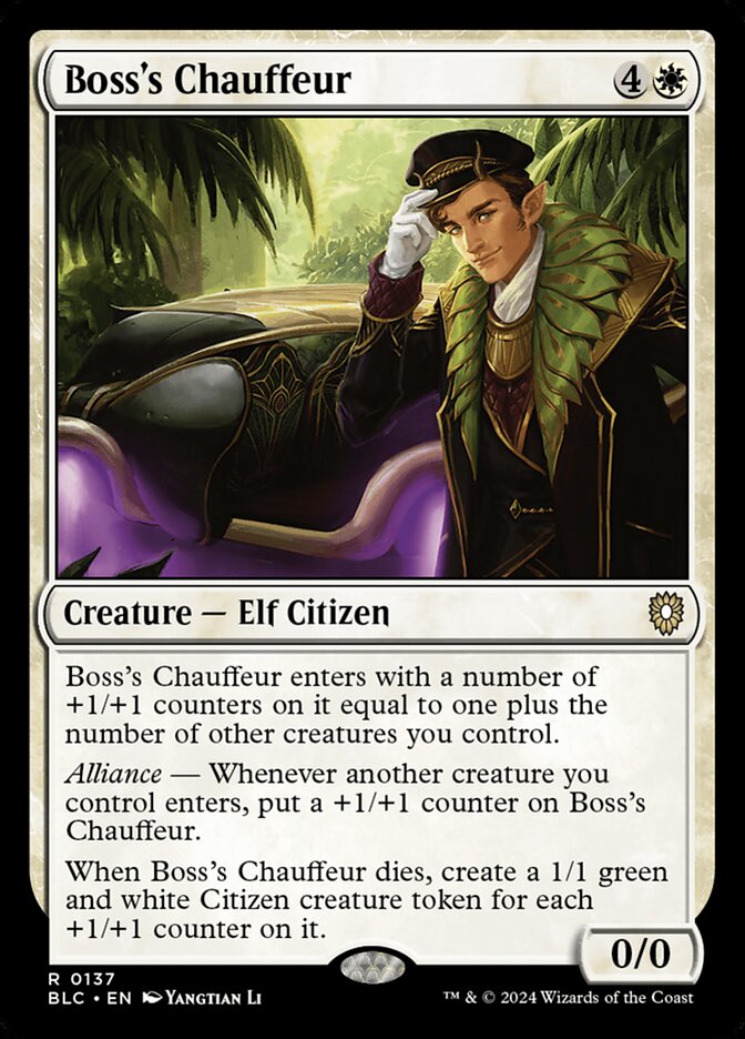 Boss's Chauffeur — Bloomburrow Commander 137/356