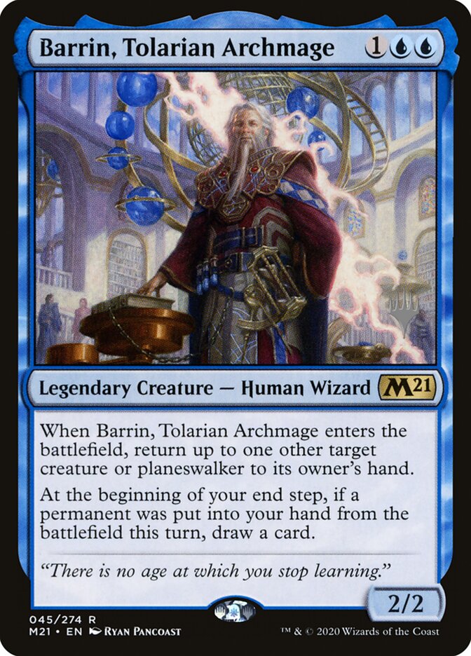 Barrin, Tolarian Archmage — Core Set 2021 Promos 45p/137