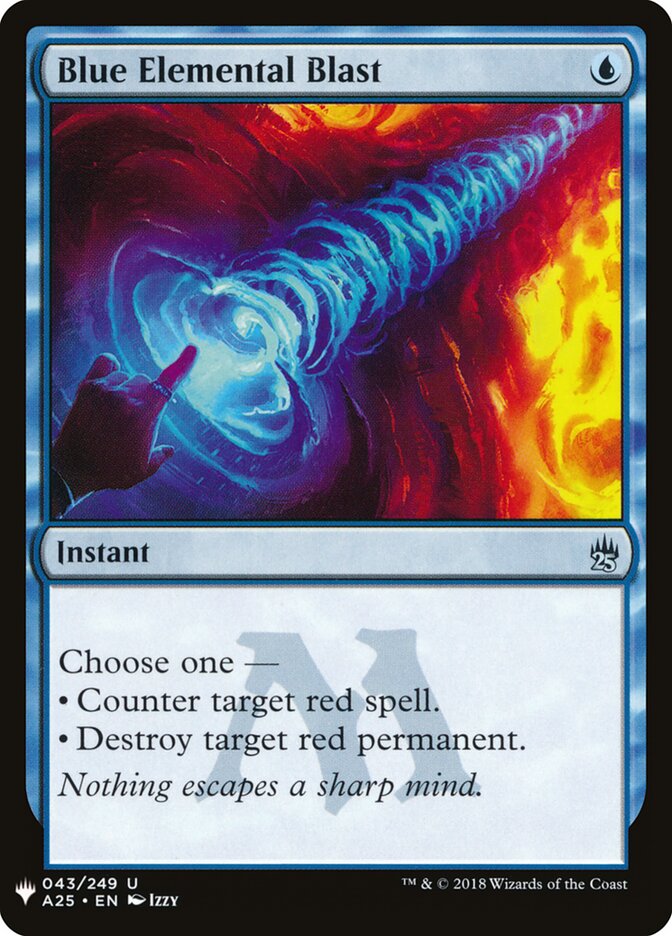 Blue Elemental Blast — The List A25-43/5581