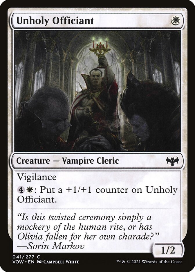 Unholy Officiant — Innistrad: Crimson Vow 41/423