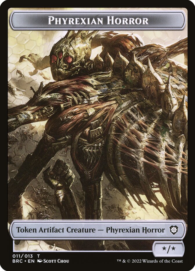 Phyrexian Horror — The Brothers' War Commander Tokens 11/14
