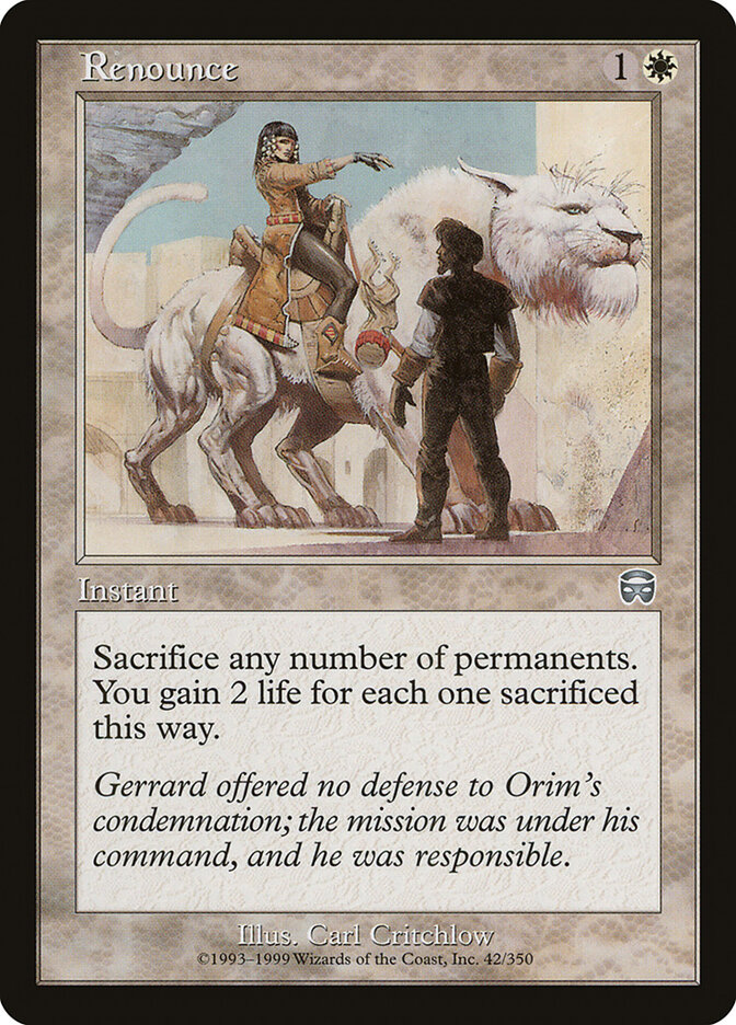 Renounce — Mercadian Masques 42/350