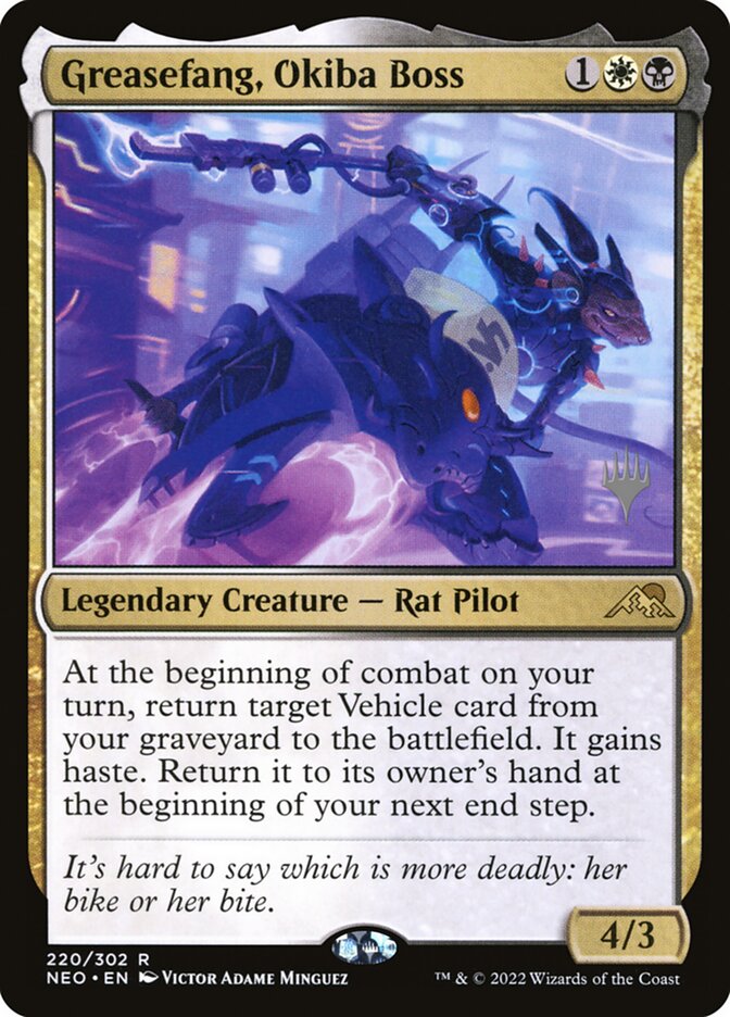 Greasefang, Okiba Boss — Kamigawa: Neon Dynasty Promos 220p/148