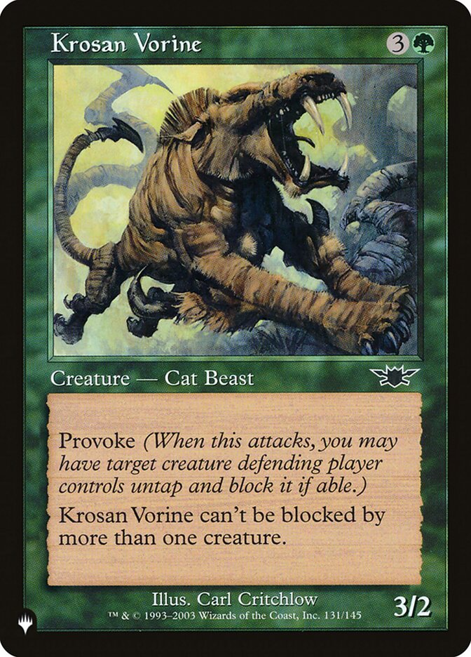 Krosan Vorine — The List LGN-131/5581