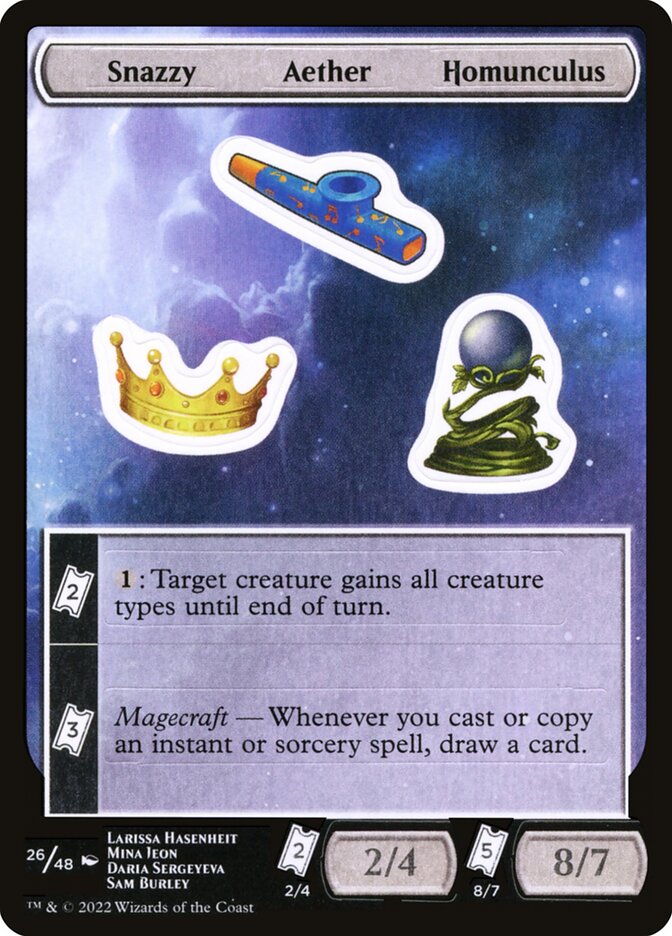 Snazzy Aether Homunculus — Unfinity Sticker Sheets 26/48