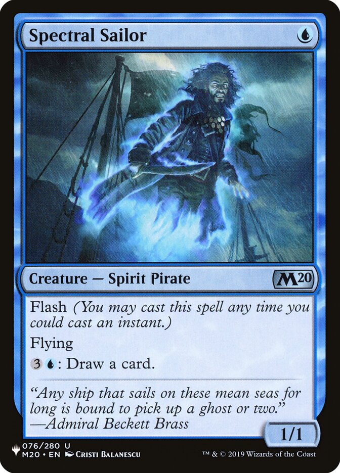 Spectral Sailor — The List M20-76/5581