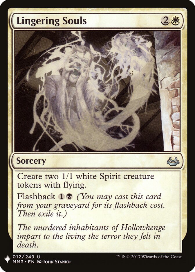 Lingering Souls — The List MM3-12/5581