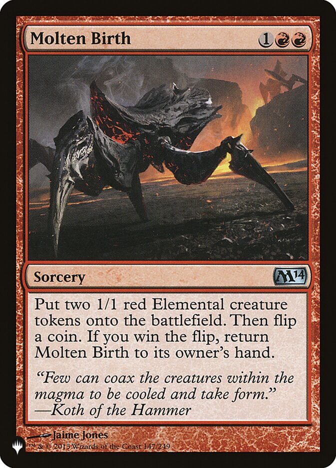 Molten Birth — The List M14-147/5581