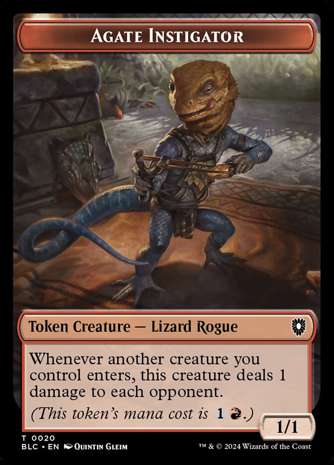 Agate Instigator — Bloomburrow Commander Tokens 20/41
