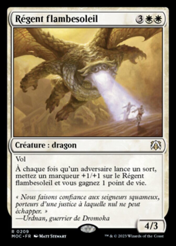 Régent flambesoleil — March of the Machine Commander 209/450