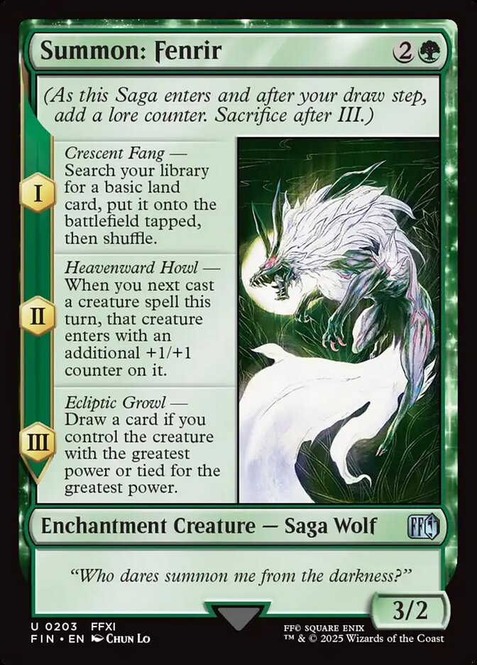Summon: Fenrir — Final Fantasy 203/595