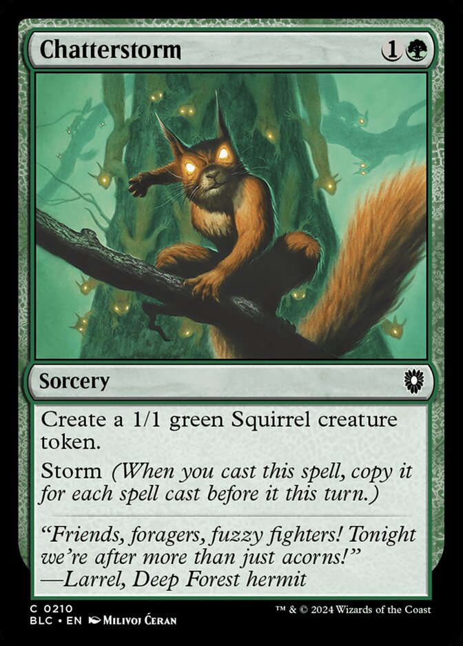 Tempête caquetante — Bloomburrow Commander 210/356