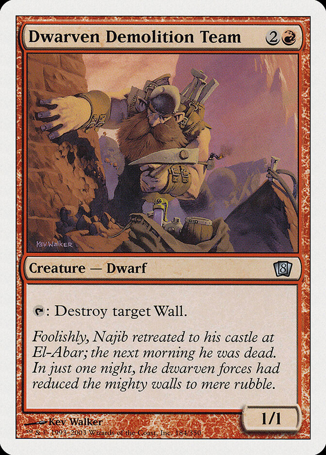 Dwarven Demolition Team — Eighth Edition 184/710