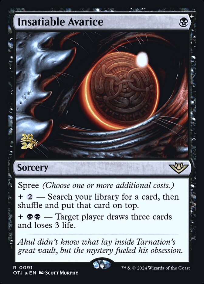 Insatiable Avarice — Outlaws of Thunder Junction Promos 91s/160
