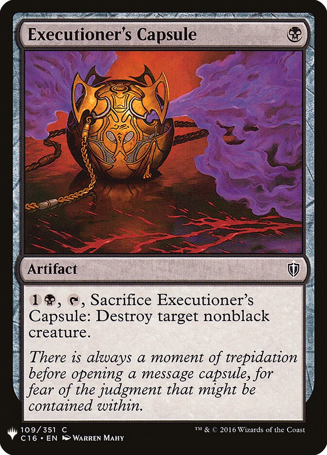Executioner's Capsule — The List C16-109/5581