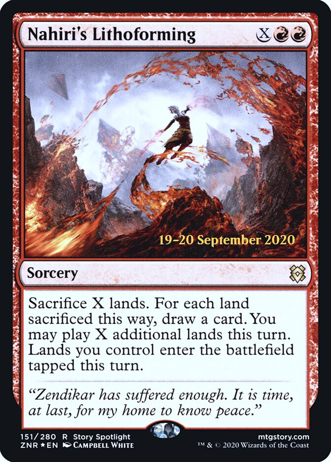Nahiri's Lithoforming — Zendikar Rising Promos 151s/153