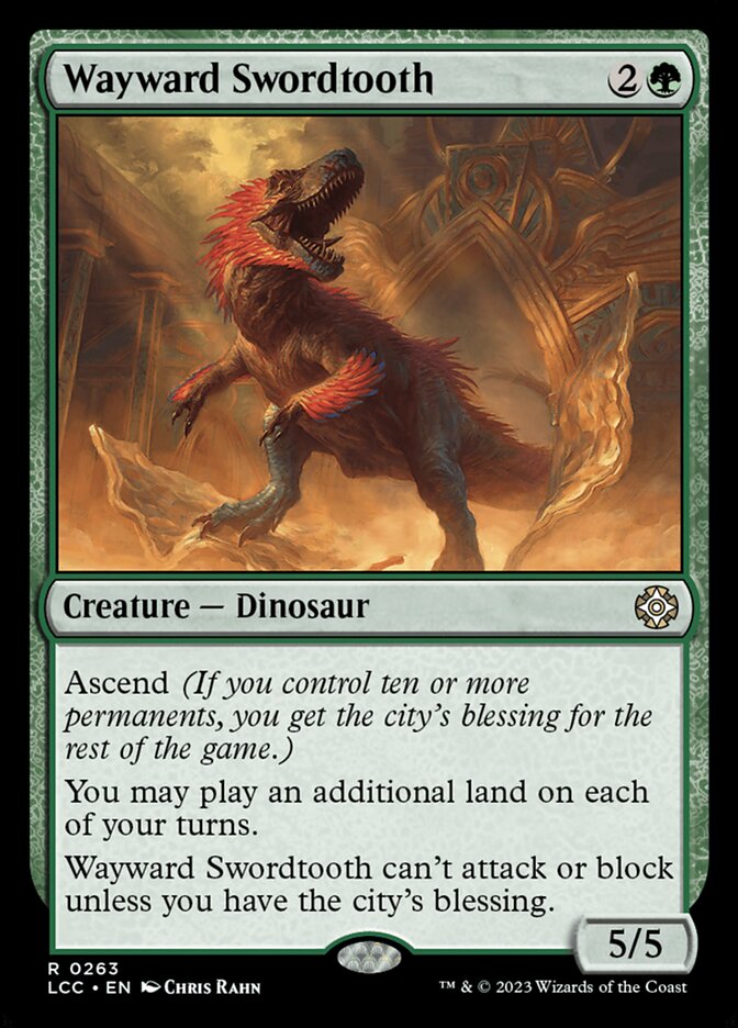 Wayward Swordtooth — The Lost Caverns of Ixalan Commander 263/370