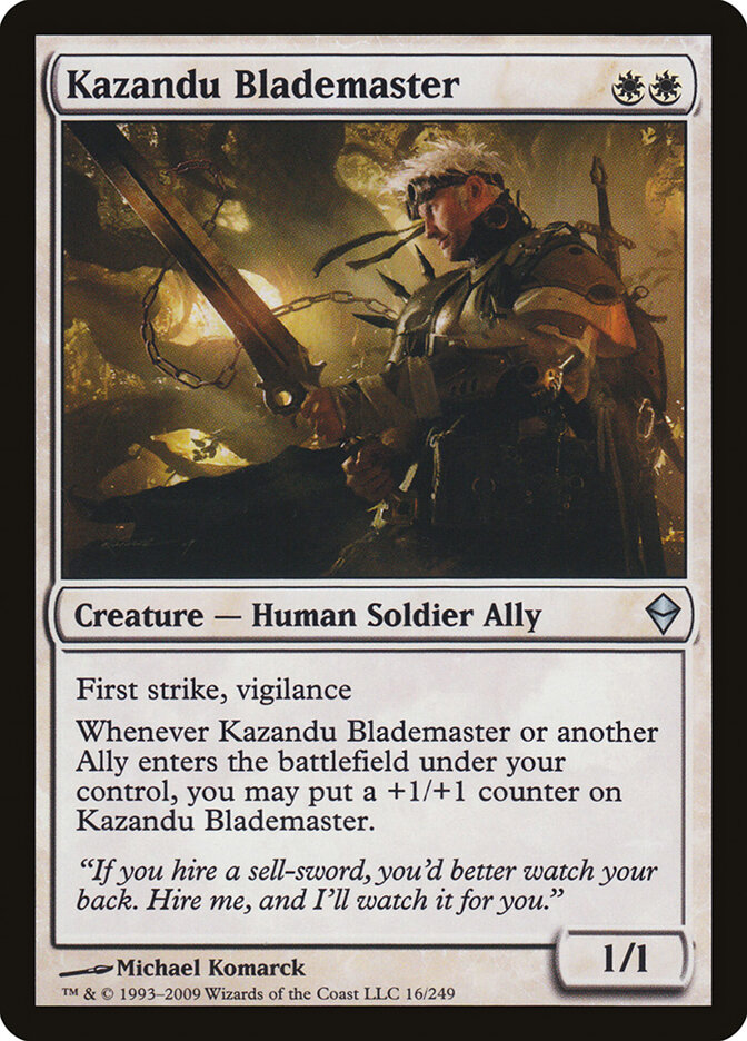 Kazandu Blademaster — Zendikar 16/269