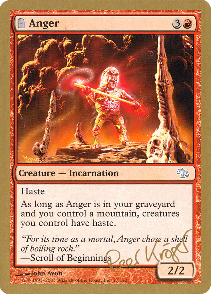Anger — World Championship Decks 2003 pk77/142