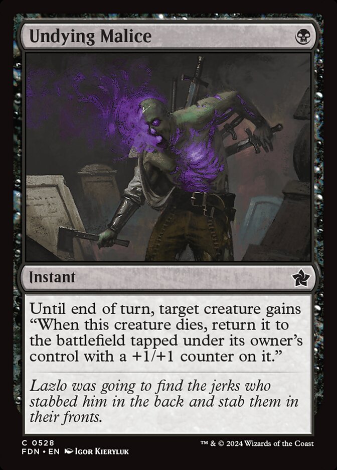 Undying Malice — Foundations 528/771