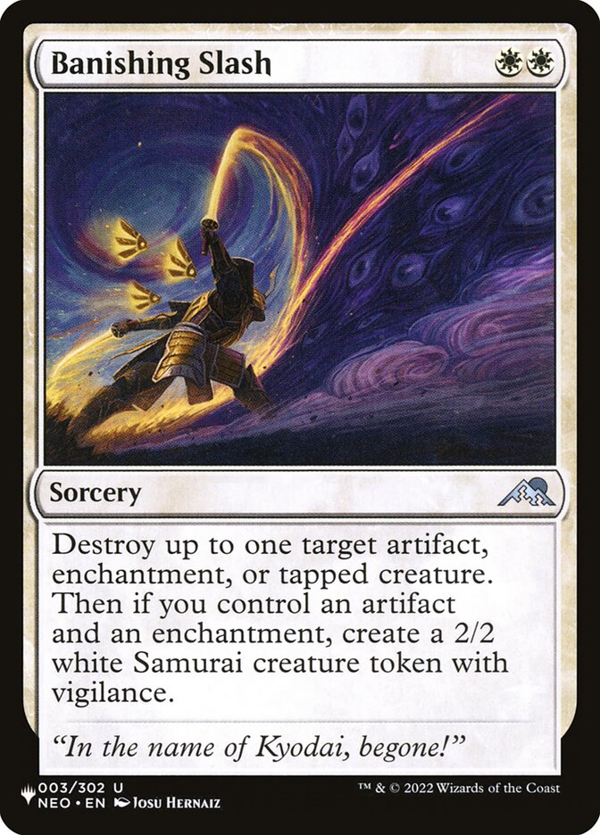 Banishing Slash — The List NEO-3/5581