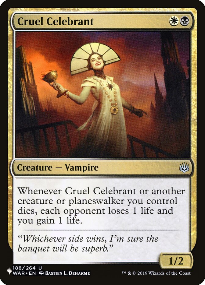 Cruel Celebrant — The List WAR-188/5581