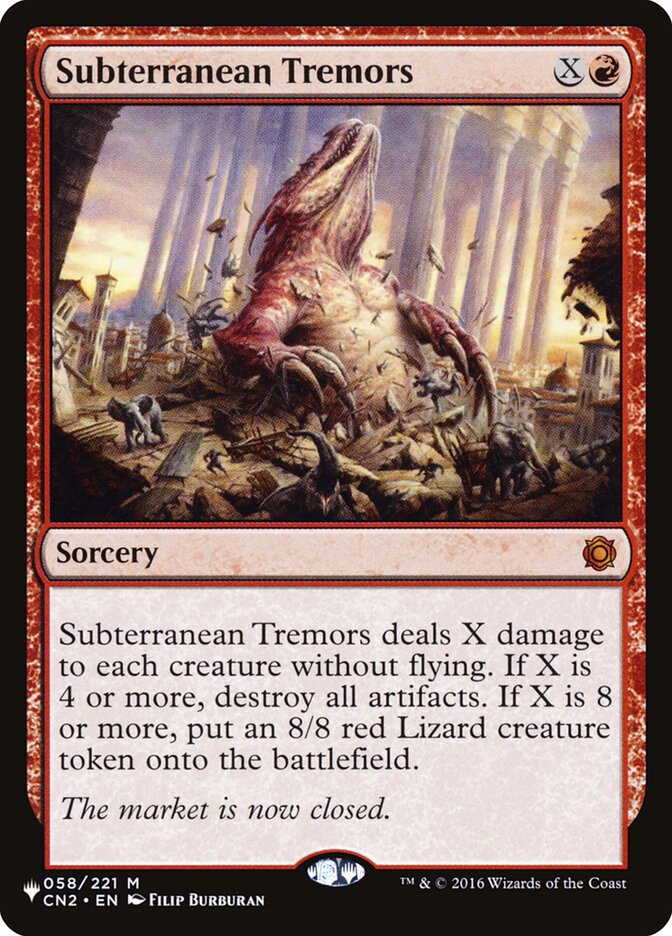 Subterranean Tremors — The List CN2-58/5581