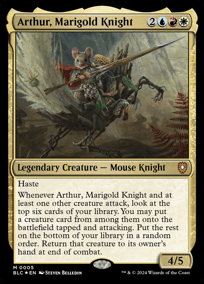 Arthur, Marigold Knight — Bloomburrow Commander 5/356