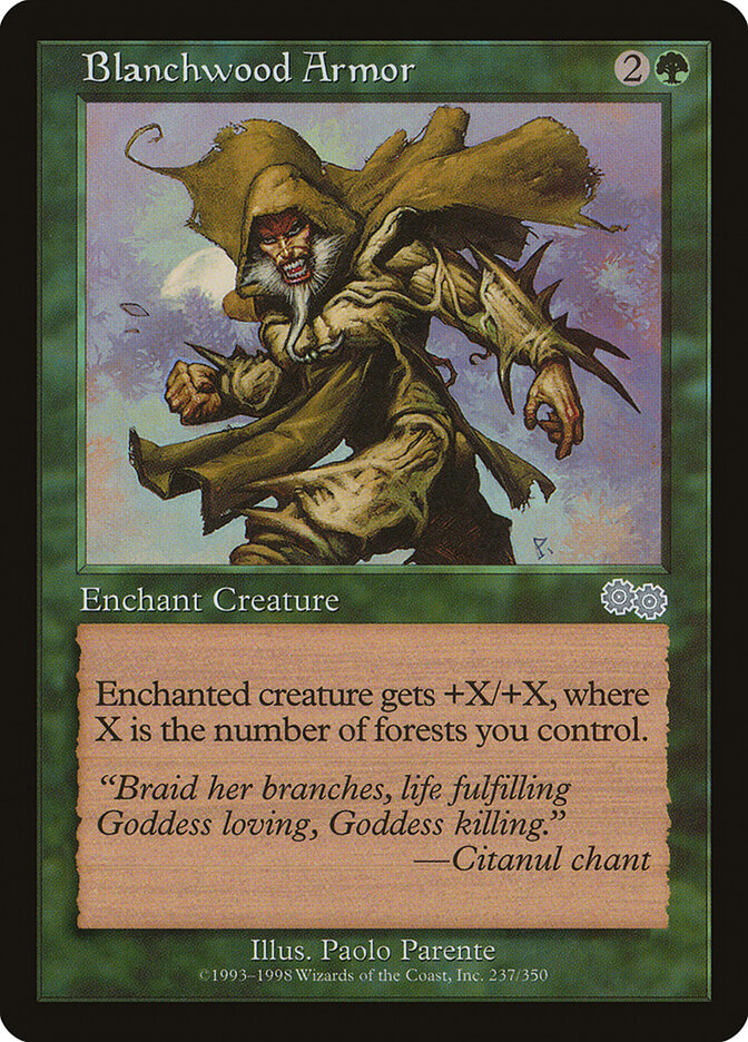 Blanchwood Armor — Urza's Saga 237/357